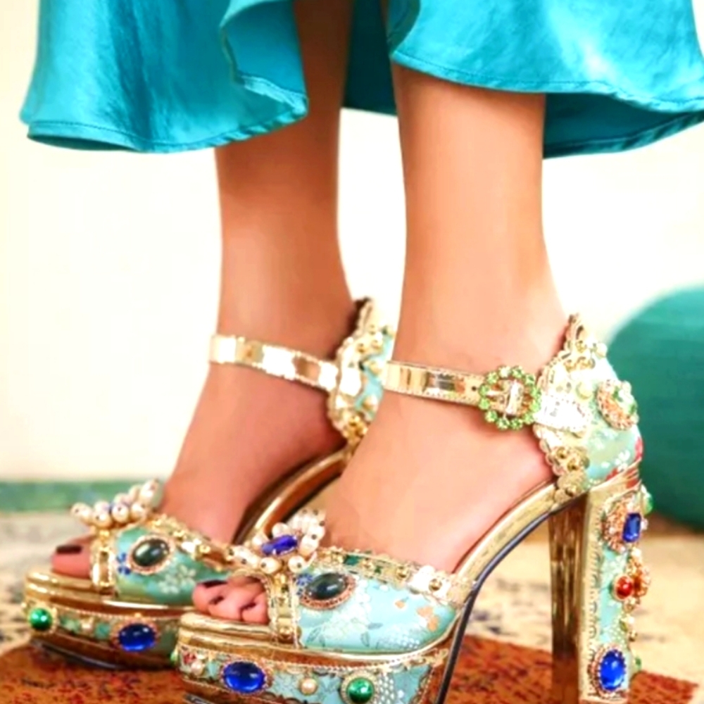 Let Them Eat Cake Platform Heels